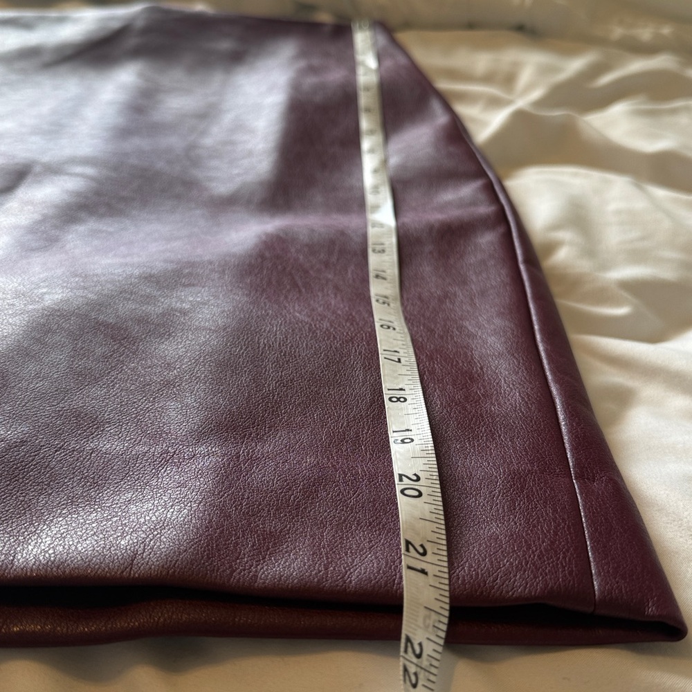 J. Crew Rich Purple Leather Pencil Skirt - Picture 5 of 7